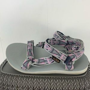 Teva Women's Sandals - Pink and Gray size 9